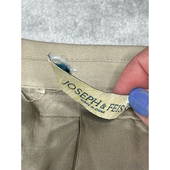 Joseph & Feiss SILK Blazer Mens 48 Long Beige Lined Sport Coat Jacket 3 Button - Picture 5 of 16